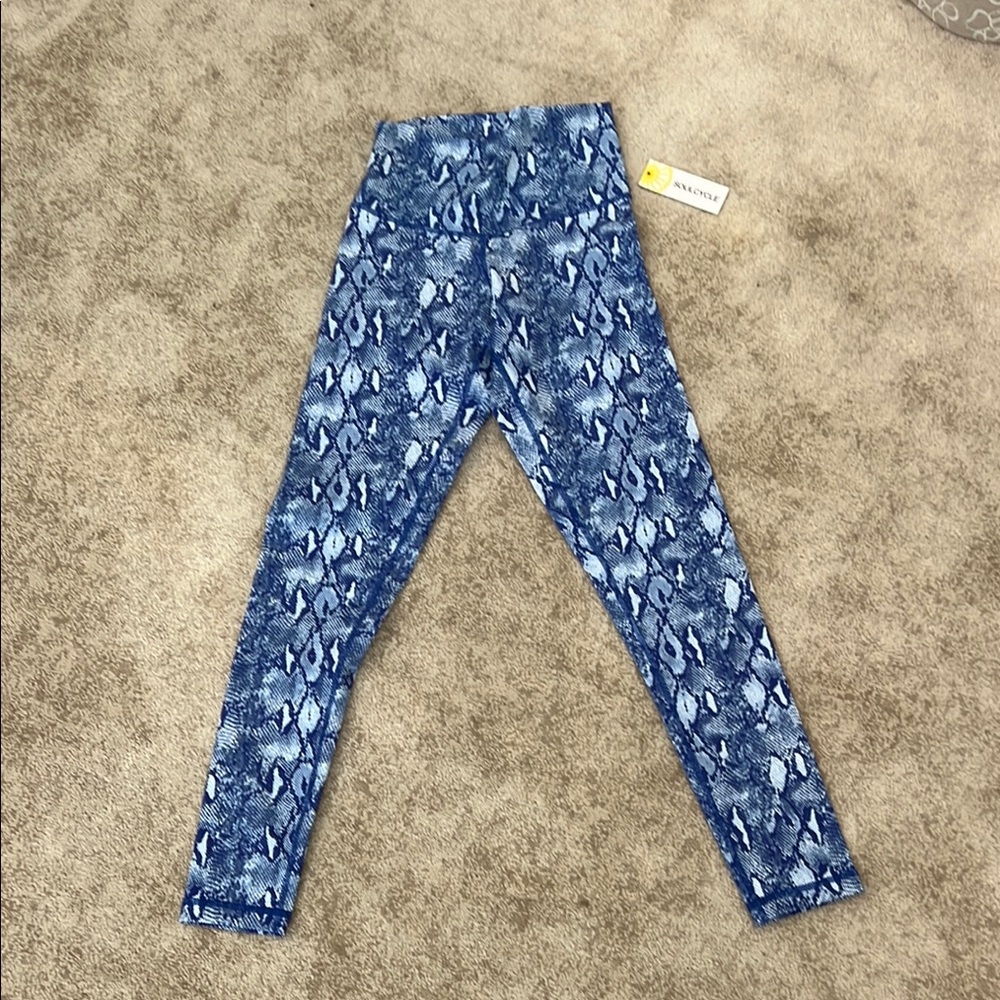 Soul Cycle snake print leggings
